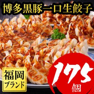 【175個!!】【福岡ブランド】博多黒豚一口生餃子 7パック小分　(福岡市) SN026