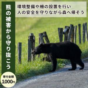 ふるさと納税 飯豊町 【返礼品なし】クマとの共生を目指して〜熊出没防止対策・環境整備へのご支援を〜1000円(飯豊町)