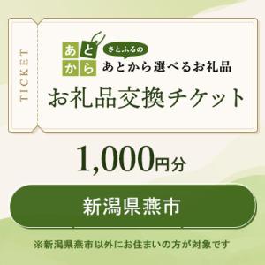 ふるさと納税 燕市 新潟県燕市　お礼品交換チケット　1,000円分