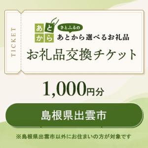 ふるさと納税 出雲市 島根県出雲市　お礼品交換チケット　1,000円分