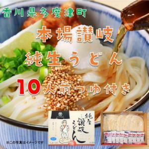 純生讃岐うどん(10人前、つゆ付)【A-19】