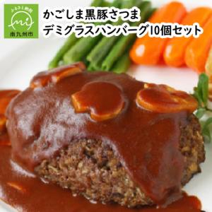 ふるさと納税 南九州市 「かごしま黒豚さつま」デミグラスハンバーグ10個セット