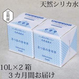 ふるさと納税 薩摩川内市 超軟水(硬度0.6)のシリカ水【薩摩の奇蹟】10L×2箱×3ヶ月【定期便】...