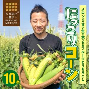 【2026年発送】 メロンより甘い 生とうもろこし“にっこりコーン” 10本　H095-026
