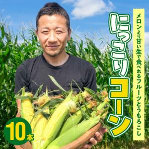 ふるさと納税 碧南市 【2024年発送】 メロンより甘い 生とうもろこし“にっこりコーン” 10本　...