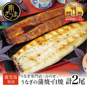 【鹿児島県産 鰻】うなぎ専門店「万のせ」うなぎ蒲焼・白焼きセット
