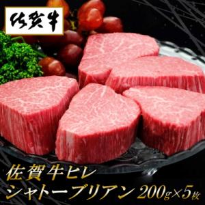 佐賀牛ヒレシャトーブリアン200g×5枚 (H065119)