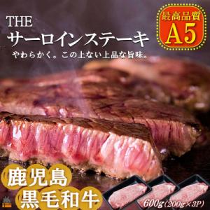 ふるさと納税 徳之島町 A5ランク THE鹿児島黒毛和牛サーロインステーキ600g(200g×3)