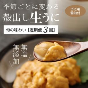 ふるさと納税 天草市 指定日必須【定期便3回】季節ごとに変わる 殻出し生うに 50g×2本_S002...