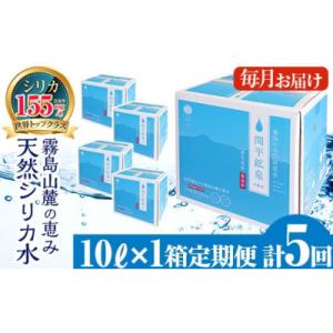 <定期便・全5回>関平鉱泉水10L×1箱ずつ　5回お届け【関平鉱泉所】　B-025