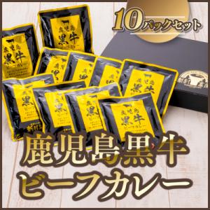 ふるさと納税 肝付町 鹿児島黒牛 レトルト ビーフカレー (160g×10P)【新村畜産】　A910...