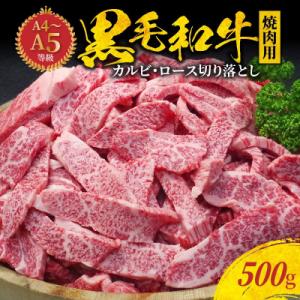 黒毛和牛 焼肉 カルビ ロース 切り落とし 500g A4 ～ A5_S001-026A