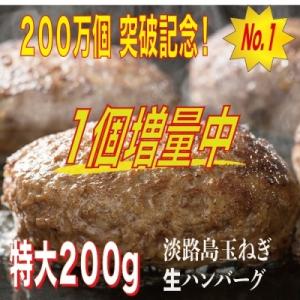 ふるさと納税 洲本市 累計200万個突破!淡路島玉ねぎ生ハンバーグ特大200g　10個セット:BYB2