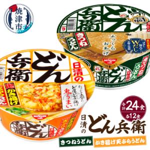 ふるさと納税 焼津市 日清の どん兵衛 きつねうどん 天ぷらうどん セット(a20-390)