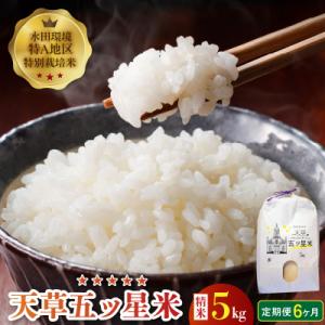 【6ヶ月定期便】【先行受付】天草五ッ星米 精米 5kg_S061-T06A