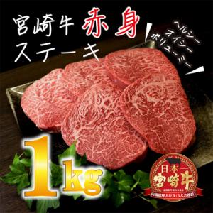 宮崎牛赤身ステーキ(1kg[200gx5枚]) 　TF283