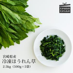 九州産 冷凍ほうれん草2.5kg(500g×5袋)　TF477