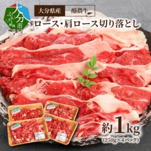 ふるさと納税 大分市 分県産　酪農牛　ロース・肩ロース切り落とし　約1.0kg_A01112