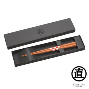 【新品】マルナオ 高級 八角箸 夫婦箸 ペア 縞黒檀 ふるさと納税 三条市 特上 八角箸(はし) 黒檀 235mm 23.5cm [マルナオ