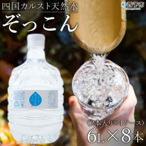 ふるさと納税 西予市 &lt;四国カルスト天然水ぞっこん(6L×2本)×4ケース　計8本&gt;　備蓄　ウォータ...