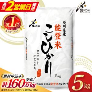 米 令和7年 能登米 こしひかり 精米 5kg [中橋商事 宝達志水町 38601139-sp]