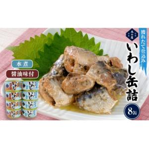 ふるさと納税 石巻市 いわし缶詰 木の屋 食べ比べ 2種8缶 セット 水煮 醤油 イワシ ノンフロー...