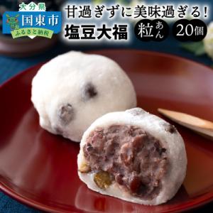 ふるさと納税 国東市 甘過ぎずに美味過ぎる!食べ始めると止まらない塩豆大福(20個)_29233A