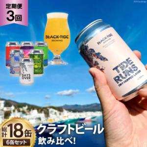 ふるさと納税 気仙沼市 3回定期便 BTBクラフトビール 6缶セット【総計18缶】/ BLACK T...