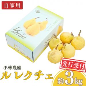 先行受付 ル レクチェ 自家用 約3kg [11月下旬から発送予定] 2026年産【010P076】