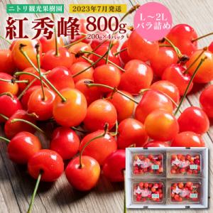 ふるさと納税 余市町 フルーツ王国余市産 「紅秀峰(L〜2Lバラ詰め)」 200g×4パック【ニトリ観光果樹園】