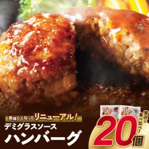 ふるさと納税 福智町 どっちのハンバーグ!?デミグラスソース20個セット｜さとふる