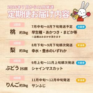 ふるさと納税 福島市 フルーツ4種 定期便 桃...の詳細画像1