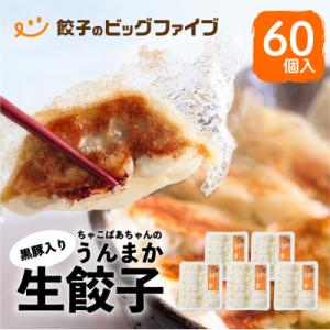 ちゃこばあちゃんの黒豚入りうんまか生餃子 60個入り　K027-001