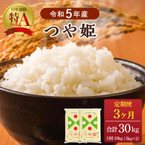 ふるさと納税 河北町 【令和5年産米】2024年6月上旬スタート つや姫30kg定期便 山形県産【JAさがえ西村山】｜さとふる