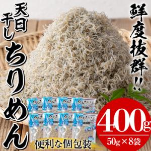 ふるさと納税 いちき串木野市 安心・安全!無添加!網元の天日干しちりめん　50g×8P　約400g｜y-sf