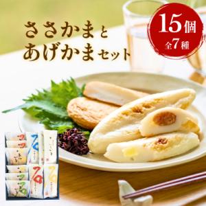 石巻蒲鉾 全種15個 笹かまとあげかまセット 蒲鉾 詰め合わせ 練り物 揚げかまぼこ 石巻市 宮城県