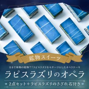 ふるさと納税 京都市 【ウサギノネドコ】鉱物スイーツ ラピスラズリのオペラ｜y-sf