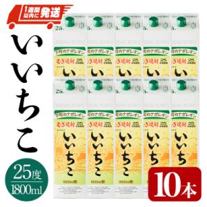 ふるさと納税 宇佐市 いいちこパック 25度 1800ml×10本 計18L 【107304800】