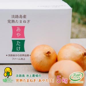 淡路島　池上農場の完熟たまねぎ「あやたけ」5kg　ai03708