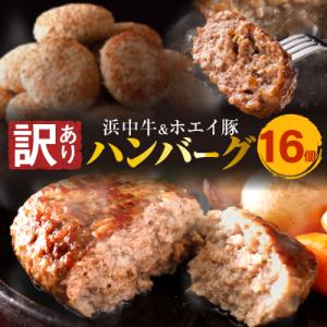 【訳あり】浜中牛&ホエイ豚ハンバーグ(16個)_H0019-100