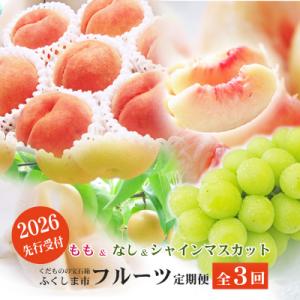 福島のフルーツ定期便3種【2026年発送　先行受付】No.2768