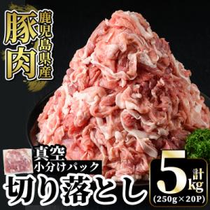 鹿児島県産豚肉切り落とし真空小分け計5kg(250g×20P)【肉の豊楽】　A5-033-D