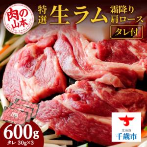 ふるさと納税 千歳市 特撰 生ラム (冷凍)タレ付 600g＜肉の山本＞