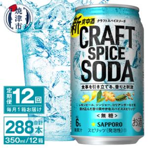 ふるさと納税 焼津市 【定期便12回】サッポロ クラフトスパイスソーダ 350ml×24本(T004...