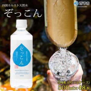 ふるさと納税 西予市 &lt;四国カルスト天然水ぞっこん 500ml(24本入り)×2ケース 計48本&gt;　...