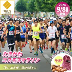 ふるさと納税 滝川市 2024たきかわコスモスマラソン【10km】出走権と秋の味覚セット