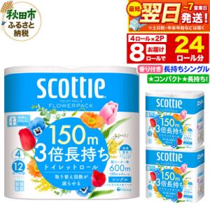 トイレットペーパー 3倍長持ち 8個 シングル 秋田市オリジナル|15_nsc-100201sa
