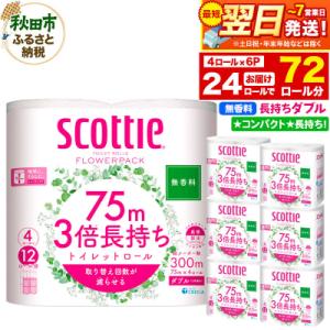 トイレットペーパー 3倍長持ち 24個 ダブル 秋田市オリジナル|15_nsc-100601db