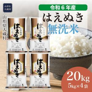 ふるさと納税 大蔵村 ◇令和6年産◇ 2024年10月下旬発送　はえぬき 【無洗米】 20kg(5k...