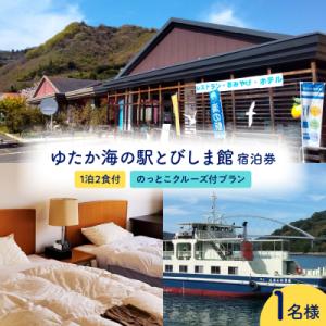 ふるさと納税 呉市 ゆたか海の駅とびしま館 宿泊券 1泊2食付き 一人一室 のっとこクルーズ付プラン...